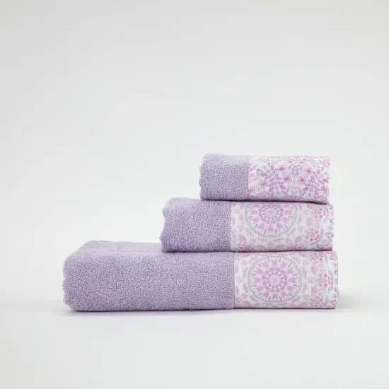 Πετσέτες Σετ 3ΤΜΧ Μάνταλα - Λιλά - Διάσταση: 70 x 140 / 50 x 90 / 30 x 50 cm