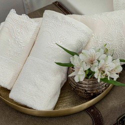 Πετσέτες Σετ 3ΤΜΧ Νεφέλη - Εκρού - Διάσταση: 70 x 140 / 50 x 90 / 30 x 50 cm