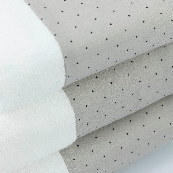 Πετσέτες Σετ 3ΤΜΧ Pois - Πούδρα - Διάσταση: 70 x 140 / 50 x 90 / 30 x 50 cm