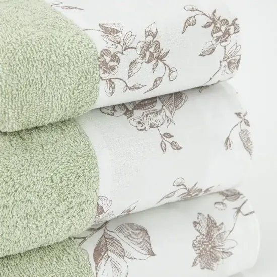 Πετσέτες Σετ 3ΤΜΧ Rosine - Πούδρα - Διάσταση: 70 x 140 / 50 x 90 / 30 x 50 cm