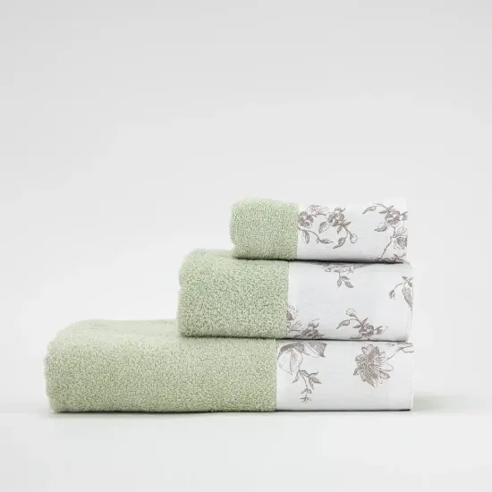 Πετσέτες Σετ 3ΤΜΧ Rosine - Πούδρα - Διάσταση: 70 x 140 / 50 x 90 / 30 x 50 cm