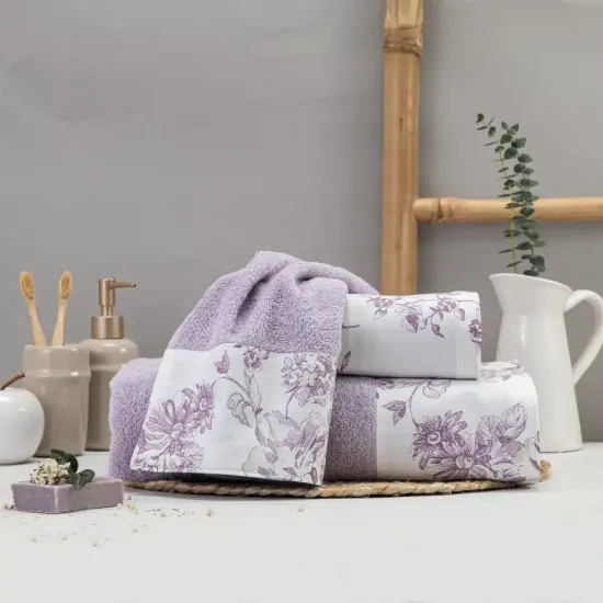 Πετσέτες Σετ 3ΤΜΧ Rosine - Πούδρα - Διάσταση: 70 x 140 / 50 x 90 / 30 x 50 cm