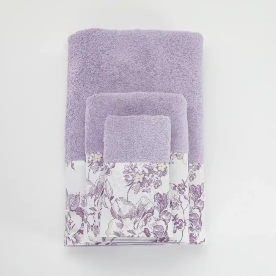 Πετσέτες Σετ 3ΤΜΧ Rosine - Πούδρα - Διάσταση: 70 x 140 / 50 x 90 / 30 x 50 cm