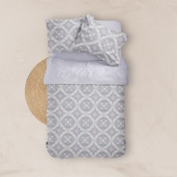 Σεντόνια Εμπριμέ Σετ Asteras Λιλά Υπέρδιπλα - Λιλά - Διάσταση: (2) 240 x 260 cm + (2) 50 x 70 cm