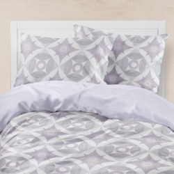 Σεντόνια Εμπριμέ Σετ Asteras Λιλά Υπέρδιπλα - Λιλά - Διάσταση: (2) 240 x 260 cm + (2) 50 x 70 cm