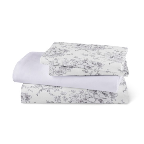 Σεντόνια Εμπριμέ Σετ Beatrice Λιλά Υπέρδιπλα - Λιλά - Διάσταση: (2) 240 x 260 cm + (2) 50 x 70 cm