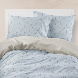 Σεντόνια Εμπριμέ Σετ Campanula Σιέλ Υπέρδιπλα - Σιέλ - Διάσταση: (2) 240 x 260 cm + (2) 50 x 70 cm