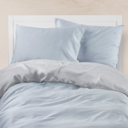 Σεντόνια Εμπριμέ Σετ Pois Σιέλ Υπέρδιπλα - Σιέλ - Διάσταση: 220 x 240 cm + 240 x 260 cm + (2) 50 x 70 cm