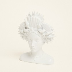 Beauty Home Βάζο Προτομή Λευκο17.3 x 11,7 x 23 cm