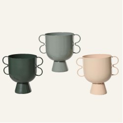 Beauty Home Βάζο Μεταλλικό  15 cm x 10 cm x 16 cm