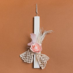 Beauty Home ΛΑΜΠΑΔΑ 33cm ΤΡΙΝΤΑΦΥΛΛΟ ΜΕ ΦΤΕΡΑ ΡΟΖ ΣΕ ΣΥΣΚΕΥΑΣΙΑ ΔΩΡΟΥ