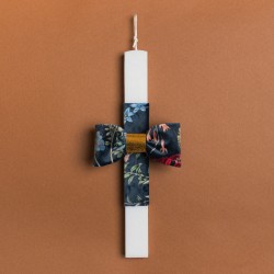 Beauty Home ΛΑΜΠΑΔΑ 33cm ΦΛΟΡΑΛ ΦΙΟΓΚΟΣ ΒΕΛΟΥΔΟ ΜΠΛΕ ΣΕ ΣΥΣΚΕΥΑΣΙΑ ΔΩΡΟΥ