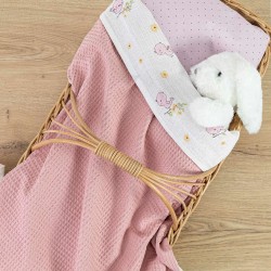 Κουβέρτα Αγκαλιάς Birdie - Ροζ - Διάσταση: 80 x 110 cm