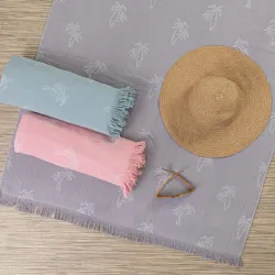 Πετσέτα Παρεό Κρόσσι Tropicana - Άκουα - Διάσταση: 90 x 160 cm