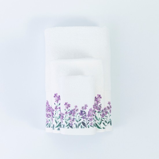 Πετσέτες Σετ 2ΤΜΧ Forget me Not - Λευκό - Διάσταση: 50 x 90 / 30 x 50 cm