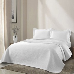 Beauty Home Σετ κουβερλί υπέρδιπλο Aeva Art 12323 230x250 Λευκό