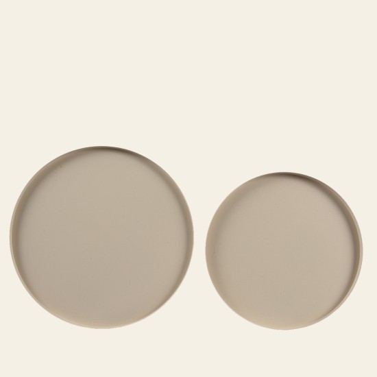 Beauty Home Μεταλλικοί Στρογγυλοί Δίσκοι ΣΕΤ 2 ΤΜΧ, 30cm, 25cm