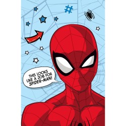 Κουβέρτα Flannel Spiderman Job - Σιέλ - Διάσταση: 100 x 150 cm
