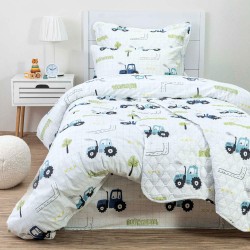 Παπλωματοθήκη Trucky Μονή - Λευκό - Διάσταση: 160 x 240 cm