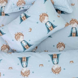 Σεντόνια Σετ Little King Moνό - Πετρόλ - Διάσταση: (2) 160 x 240 cm + 50 x 70 cm