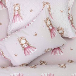 Σεντόνια Σετ Little Queen Moνό - Ροζ - Διάσταση: (2) 160 x 240 cm + 50 x 70 cm