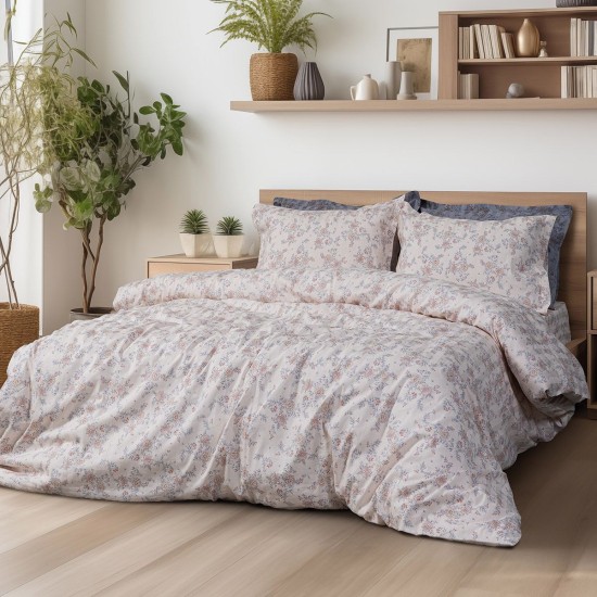 Beauty Home Σετ σεντόνια υπέρδιπλα με λάστιχο Art 12213 Renata 100% Βαμβακοσατέν 300tc 170x200+30 Μπεζ