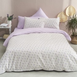 Παπλωματοθήκη διπλή 200x240εκ. Salonica Άνοιξη (λιλά)