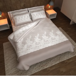 Σετ διπλό 200x260εκ. Cotton stories Ρομαντικό (μπεζ)