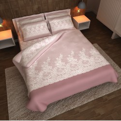 Σετ διπλό 200x260εκ. Cotton stories Ρομαντικό (ροζ)