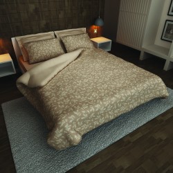 Σετ υπέρδιπλο 220x260εκ. Cotton stories Βελανιδιά (μπεζ)