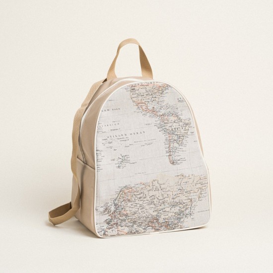 Beauty Home BACKPACK ΧΑΡΤΗ VINTAGE 43x35x23cm