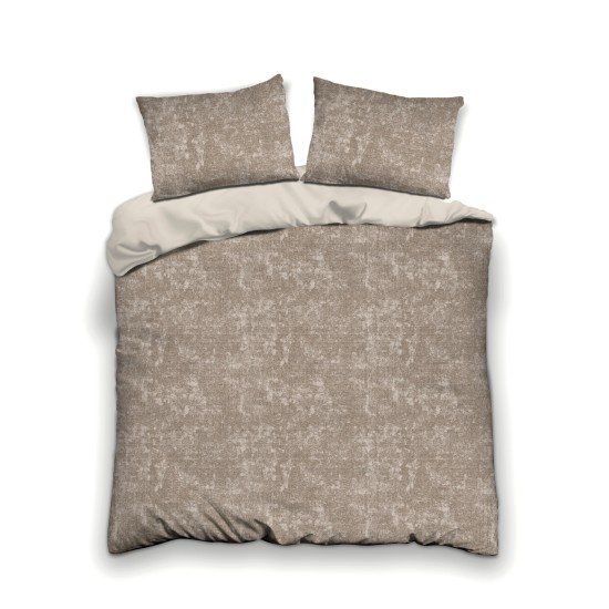 Σετ υπέρδιπλο 220x260εκ. Cotton stories Υφή (καφέ)