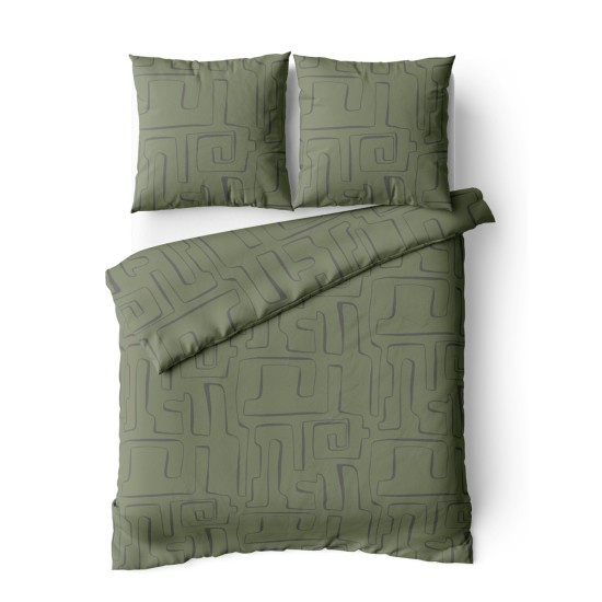 Σετ υπέρδιπλο 220x260εκ. Cotton stories Minimal (πράσινο)