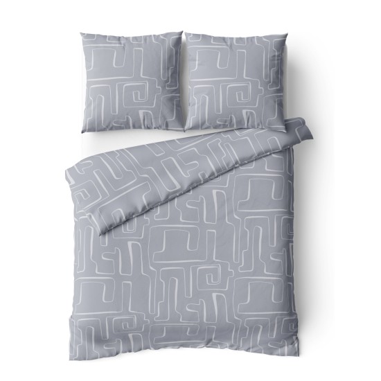 Σετ υπέρδιπλο 220x260εκ. Cotton stories Minimal (γκρι)