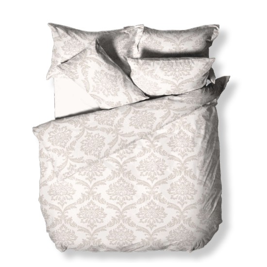 Σετ υπέρδιπλο 220x260εκ. Cotton stories Rococo (μπεζ)