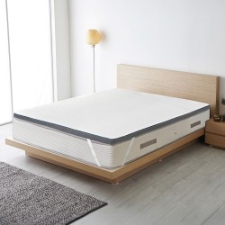 Beauty Home Ανώστρωμα Gel Memory Foam Relief Plus Art 4700 100x200 Λευκό