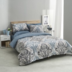 Σετ υπέρδιπλο 240x260εκ. Salonica Βικτωριανό (μπλε)