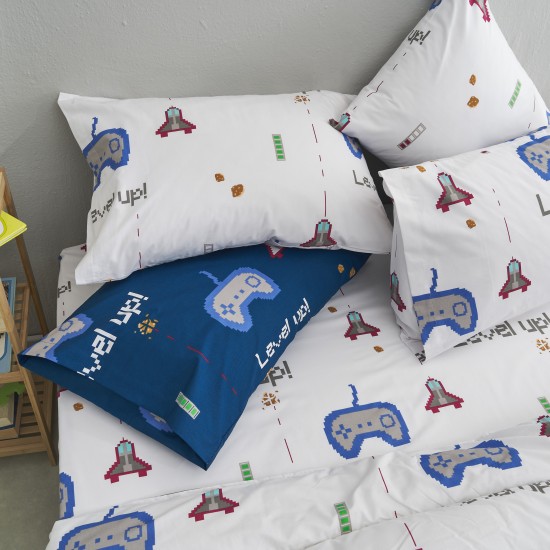 Σεντόνι μονό 160x260εκ. Salonica Mindcraft (λευκό)