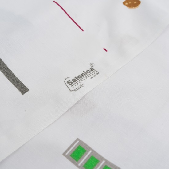 Σεντόνι μονό 160x260εκ. Salonica Mindcraft (λευκό)