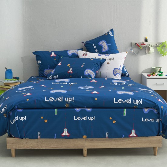 Παπλωματοθήκη μονή 160x240εκ. Salonica Mindcraft (μπλε)