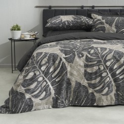 Παπλωματοθήκη διπλή 200x240εκ. Salonica Όαση (γκρι)