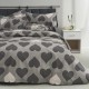 Σετ υπέρδιπλο 240x260εκ. Salonica Love (γκρι)