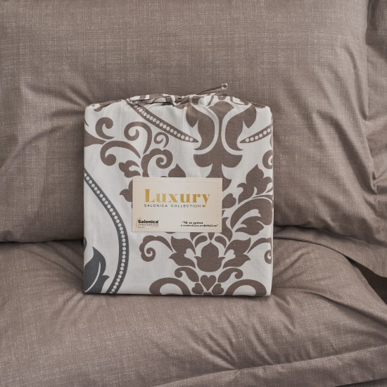 Σετ υπέρδιπλο 240x260εκ. Salonica Βικτωριανό (μπεζ)