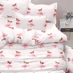 Κουβερλί Σετ Balletto Μονό - Ροζ - Διάσταση: 160 x 220 cm + 50 x 70 cm