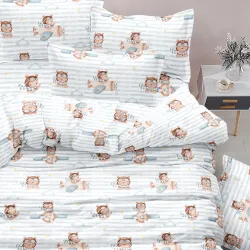 Κουβερλί Σετ Pilot Μονό - Σιέλ - Διάσταση: 160 x 220 cm + 50 x 70 cm