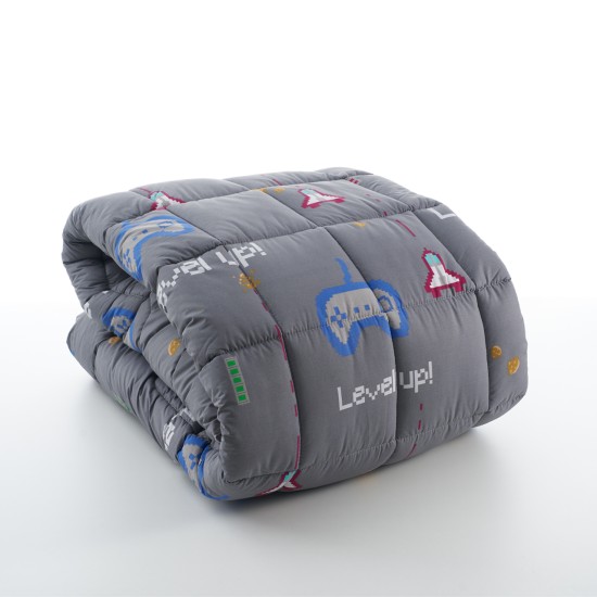 Πάπλωμα μονό 160x230εκ. Salonica Mindcraft (γκρι)