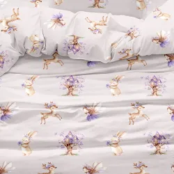 Πάπλωμα Κούνιας Magic Garden - Λιλά - Διάσταση: 110 x 140 cm