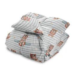 Πάπλωμα Κούνιας Pilot - Σιέλ - Διάσταση: 110 x 140 cm