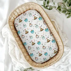 Σεντόνια Λίκνου Φανελένια Σετ Indian Bear - Βεραμάν - Διάσταση: (2) 70 x 120 cm