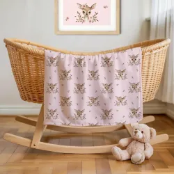 Σεντόνια Λίκνου Σετ Bambi - Ροζέ - Διάσταση: (2) 70 x 120 cm